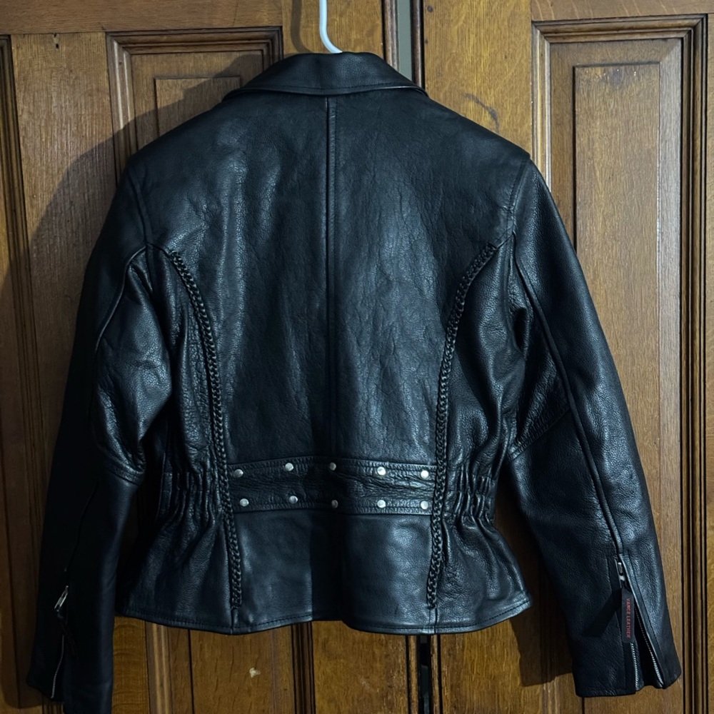 Vance Leathers, Women’s Black Leather Motorcycle/ Moto Jacket. Women’s Medium.